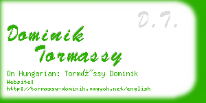dominik tormassy business card
